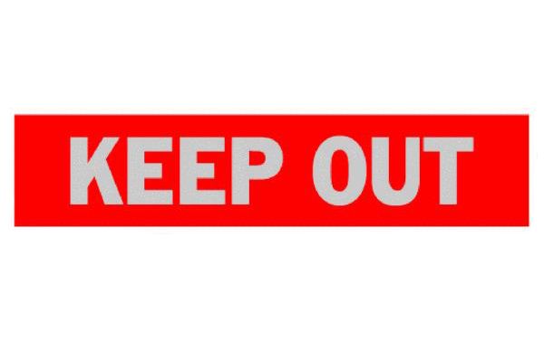 Sign Keep Out 2in x 8in (79203)