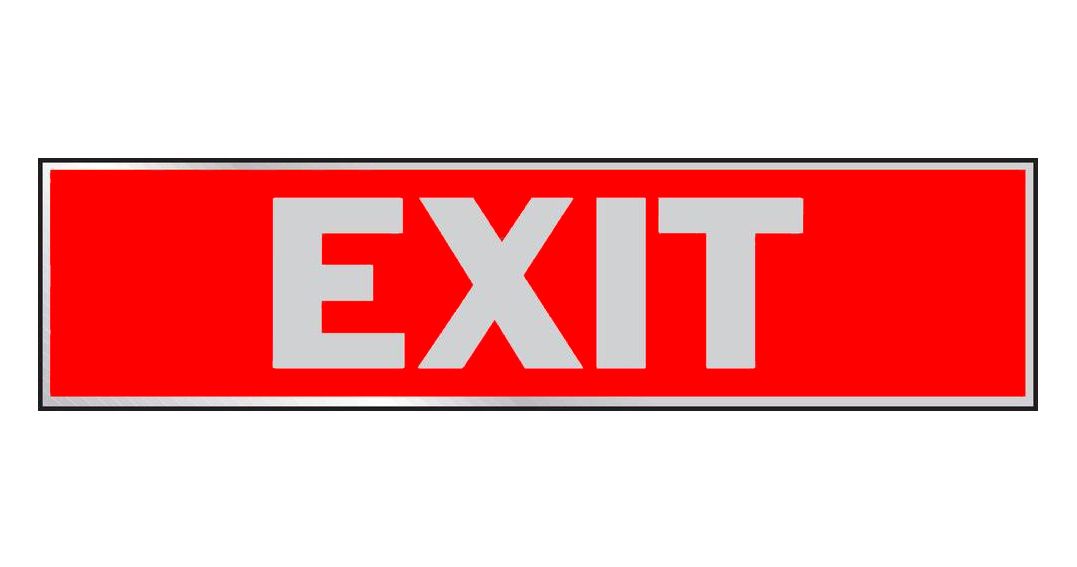 Sign Exit 2in x 8in (79207)