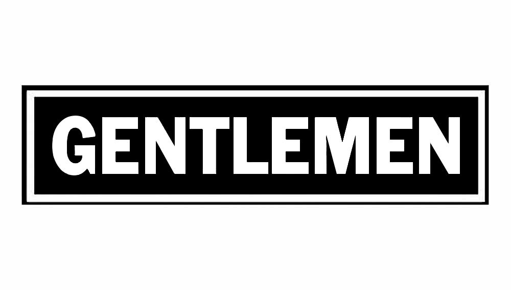 Sign Gentlemen 2in x 8in (79200)