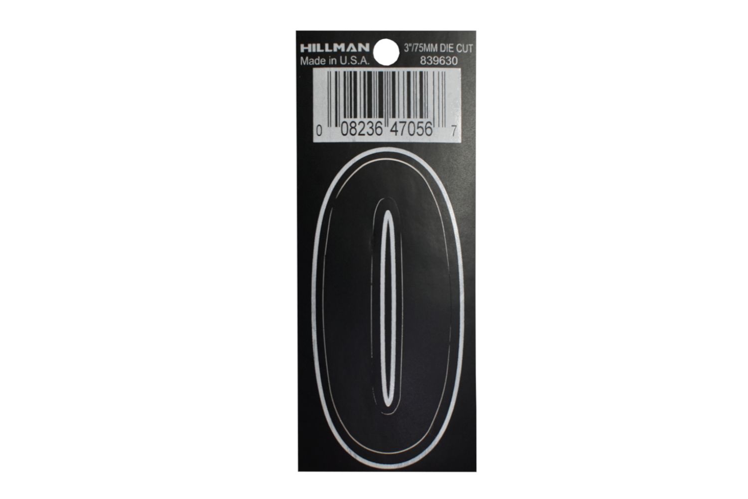 Number 0 Self Adhesive 3in