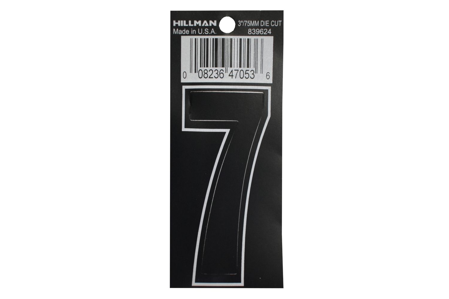 Number 7 Self Adhesive 3in