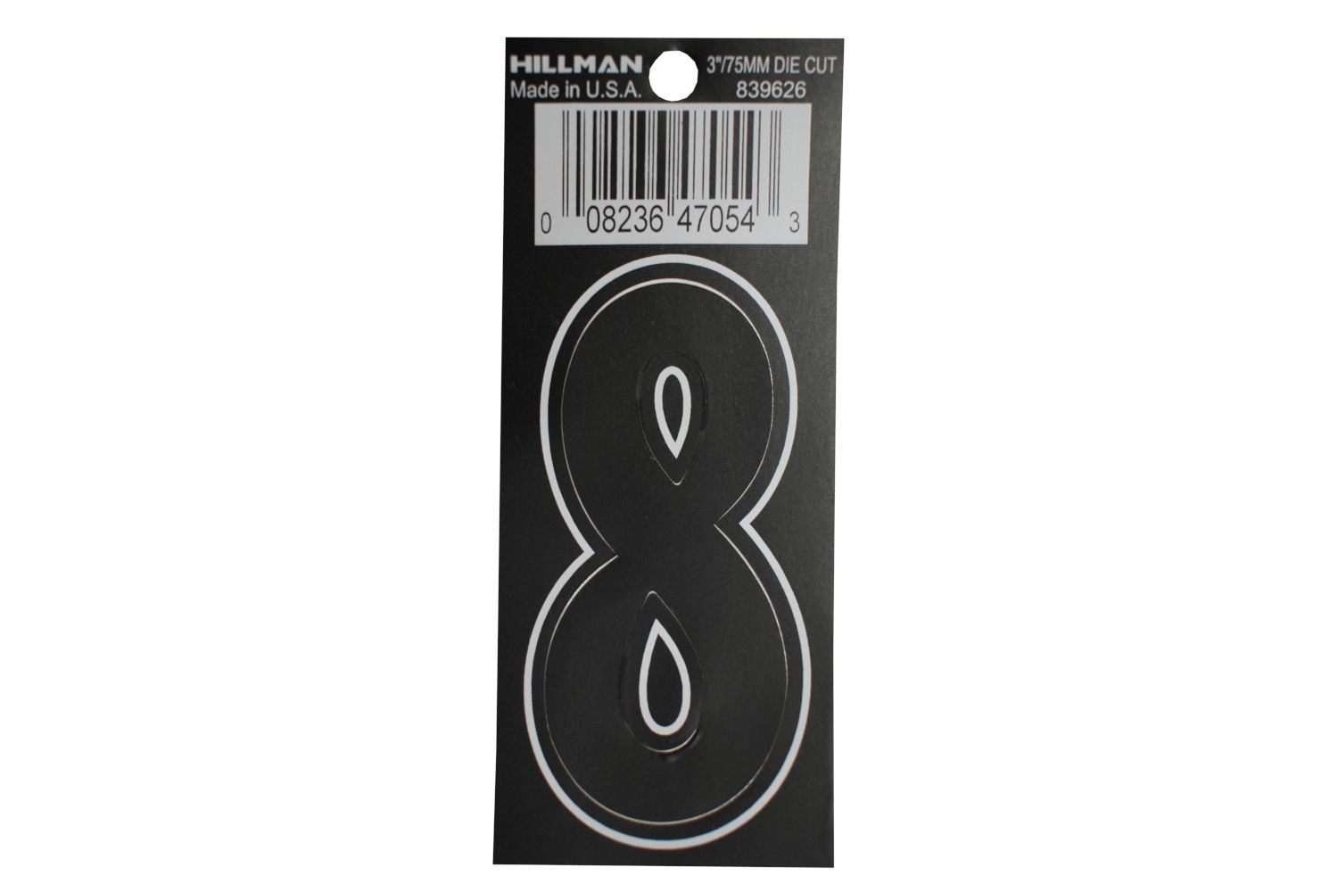 Number 8 Self Adhesive 3in
