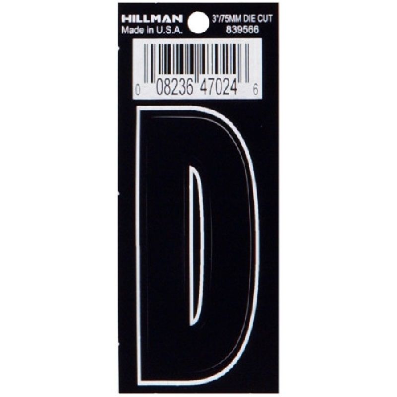 Letter D Self Adhesive 3in