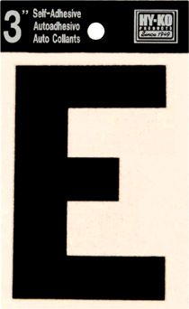 Letter E Self Adhesive 3in