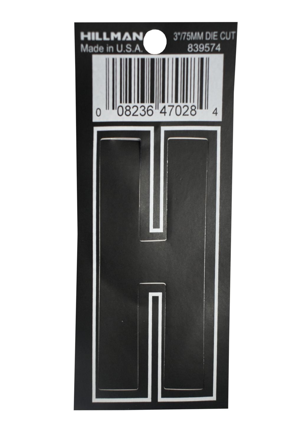 Letter H Self Adhesive 3in