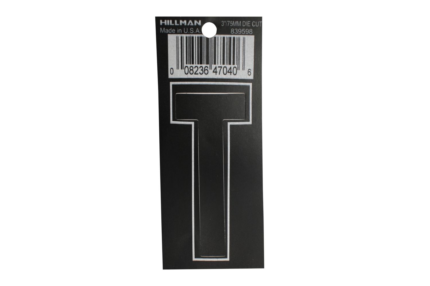 Letter T Self Adhesive 3in