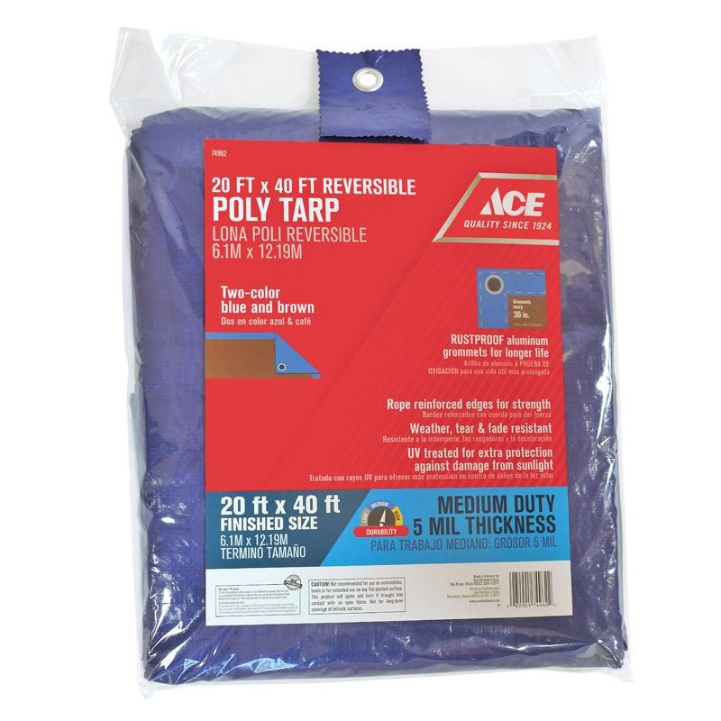 Ace Poly Tarp Blue 20 x 40 ft  (74962)
