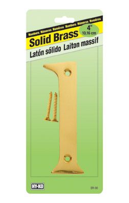 Number 1 House Solid Brass