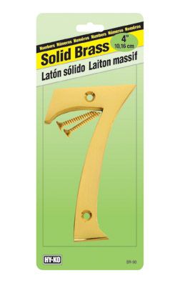 Number 7 House Solid Brass