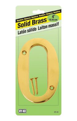 Number 0 House Solid Brass