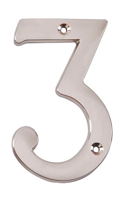 Number 3 House Satin Nickel