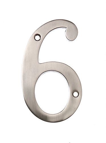 Number 6 House Satin Nickel