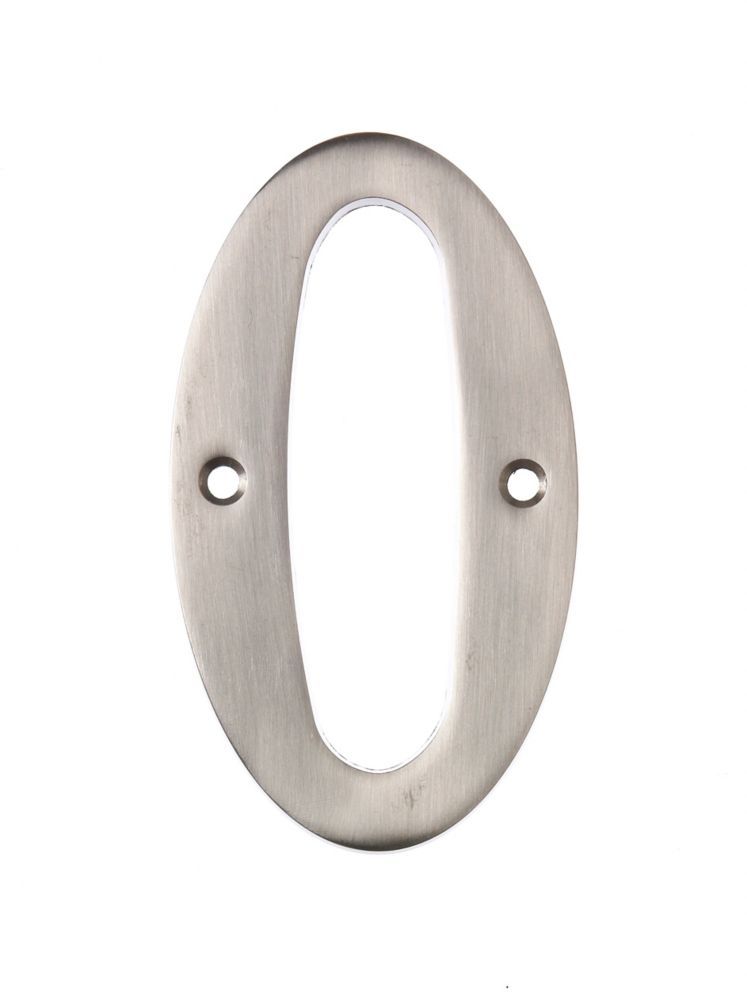 Number 0 House Satin Nickel