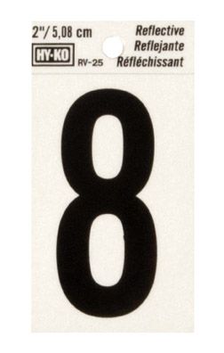 Number 8 Reflective 2in