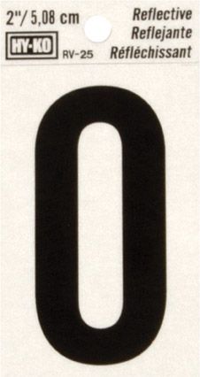 Number 0 Reflective 2in