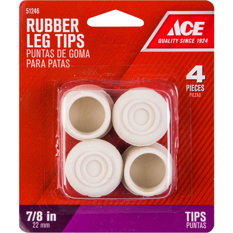 Furniture Rubber Tip 7/8in 4pk