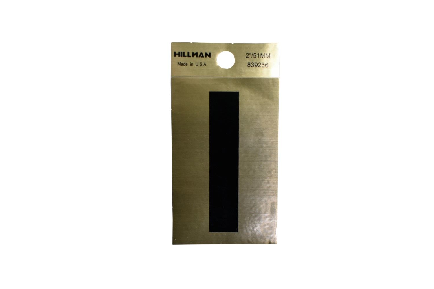 Letter I Black/Gold 2"