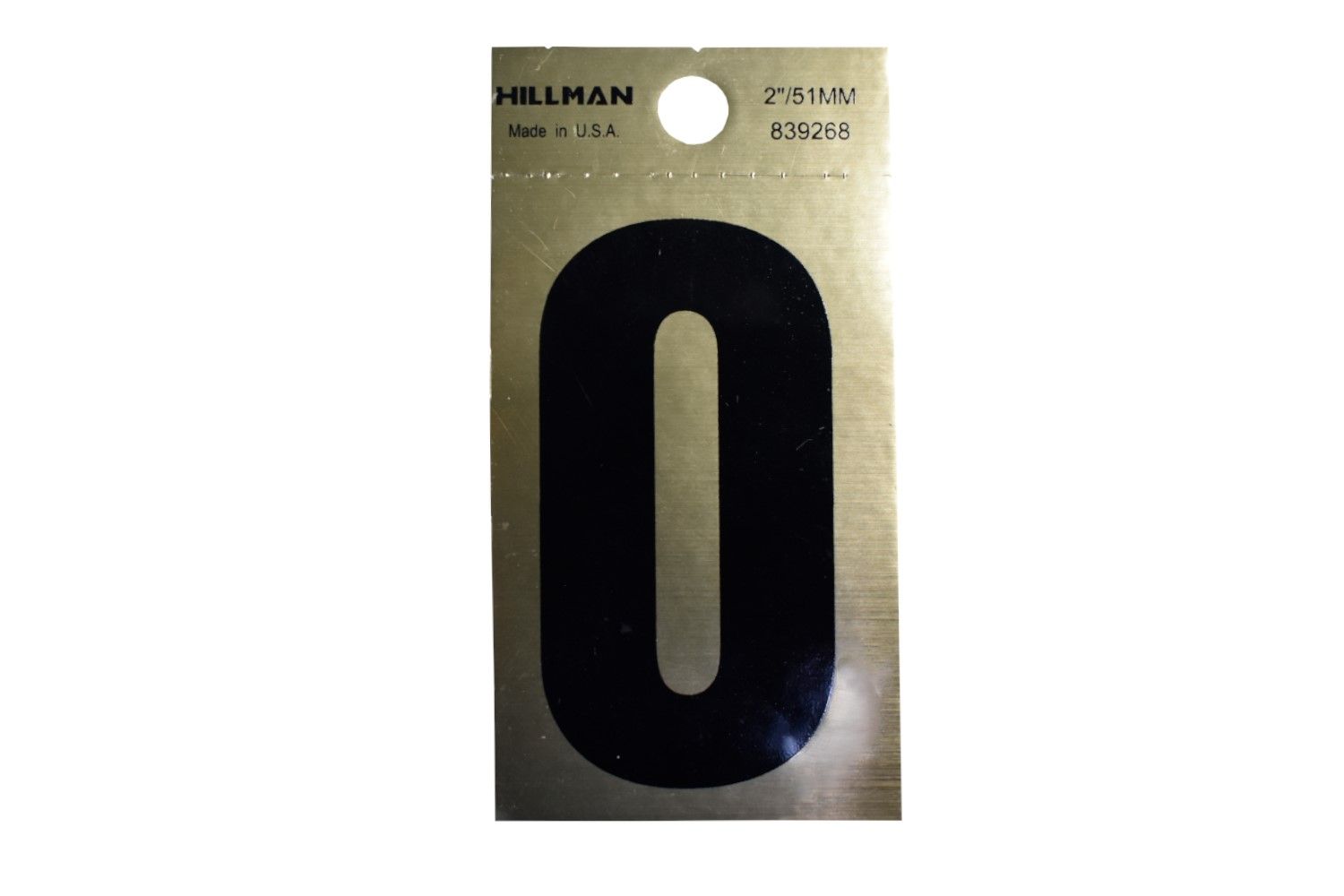 Letter O Black/Gold 2"