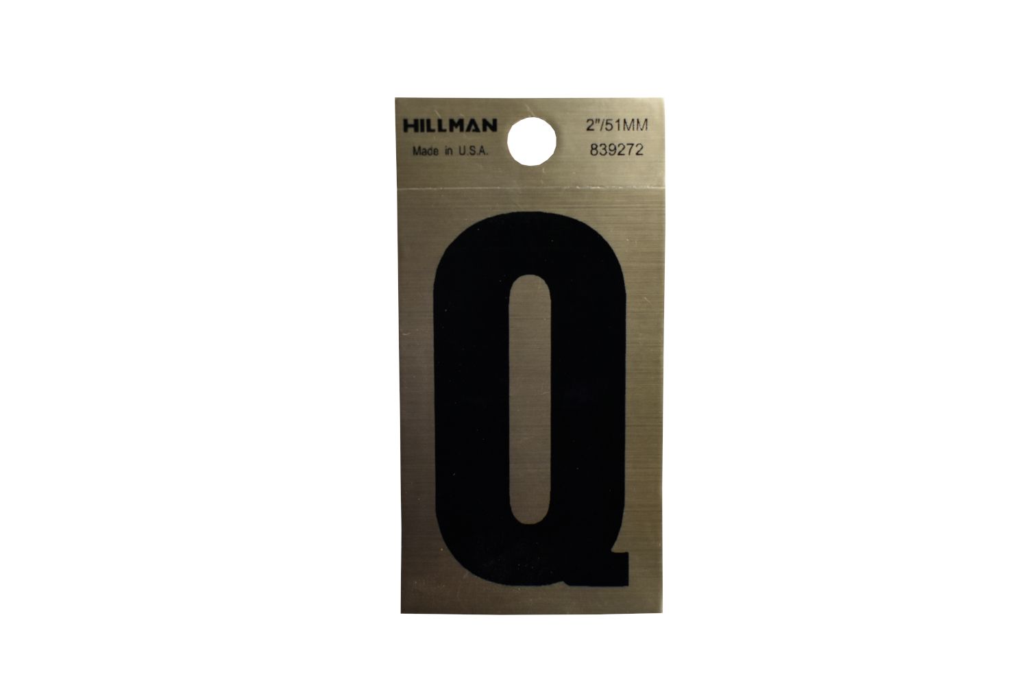 Letter Q Black/Gold 2"