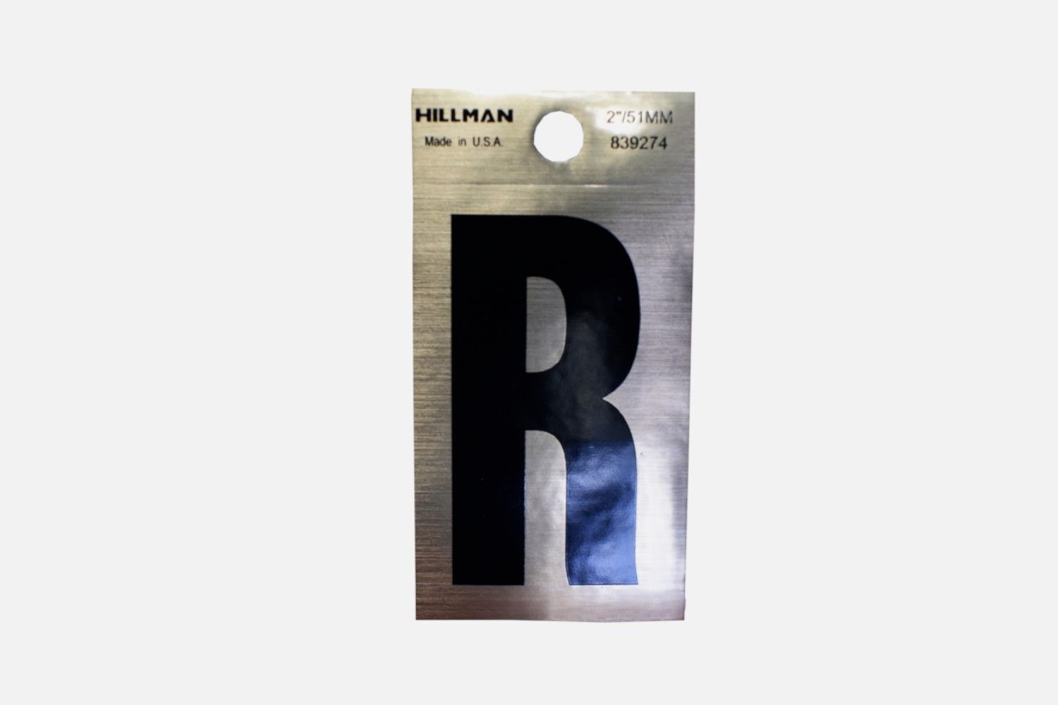 Letter R Black/Gold 2"