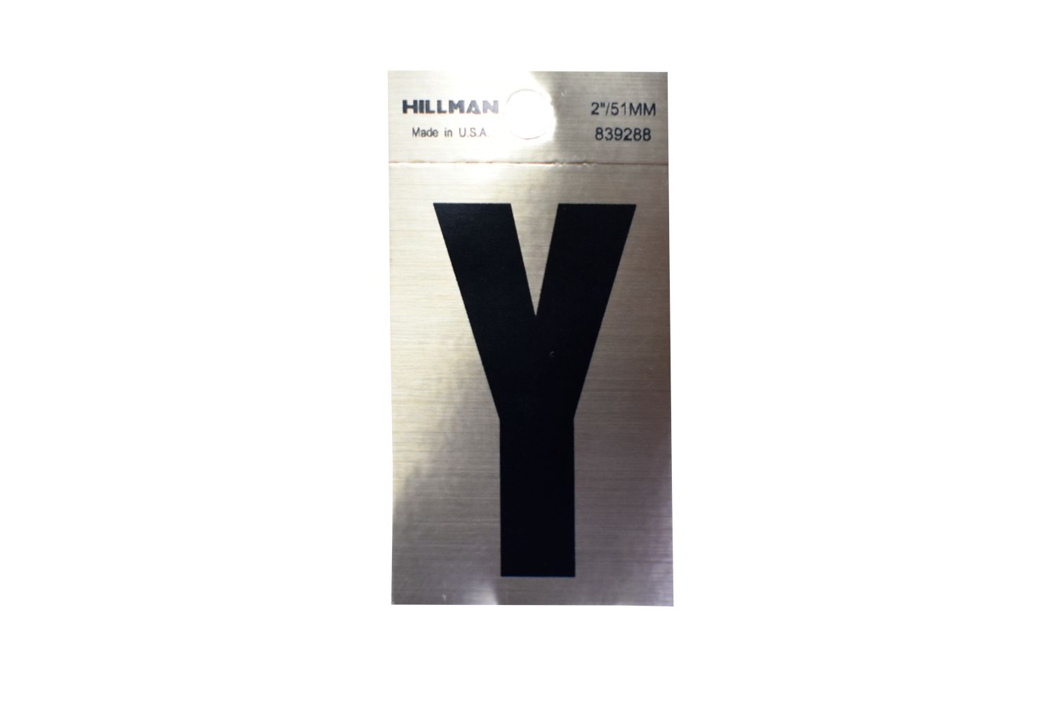 Letter Y Black/Gold 2"