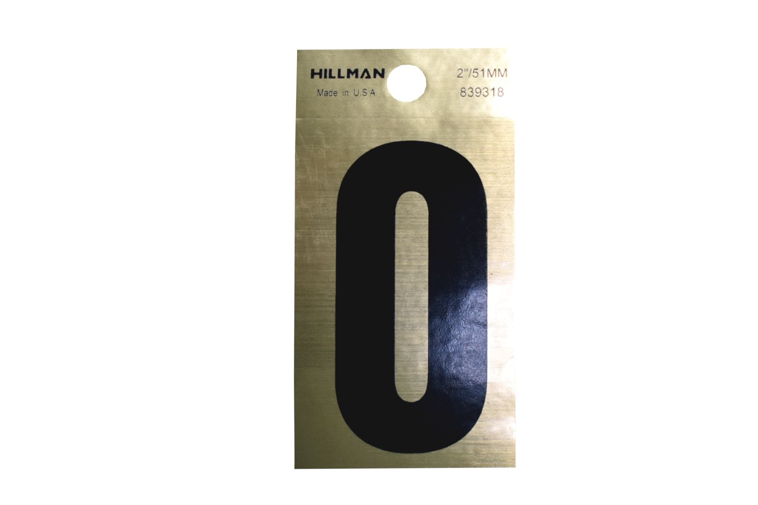Number 0 Black/Gold 2" (839318)