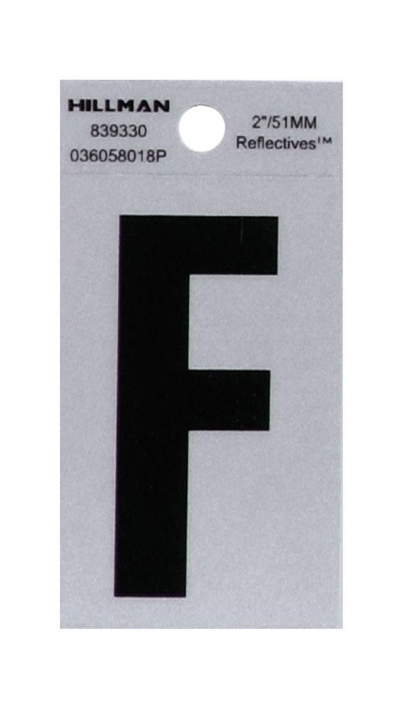 Letter F Reflective 2in