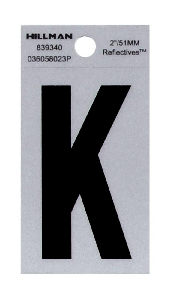 Letter K Reflective 2in