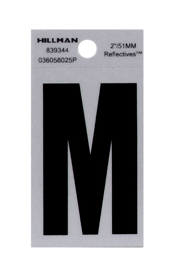 Letter M Reflective 2in