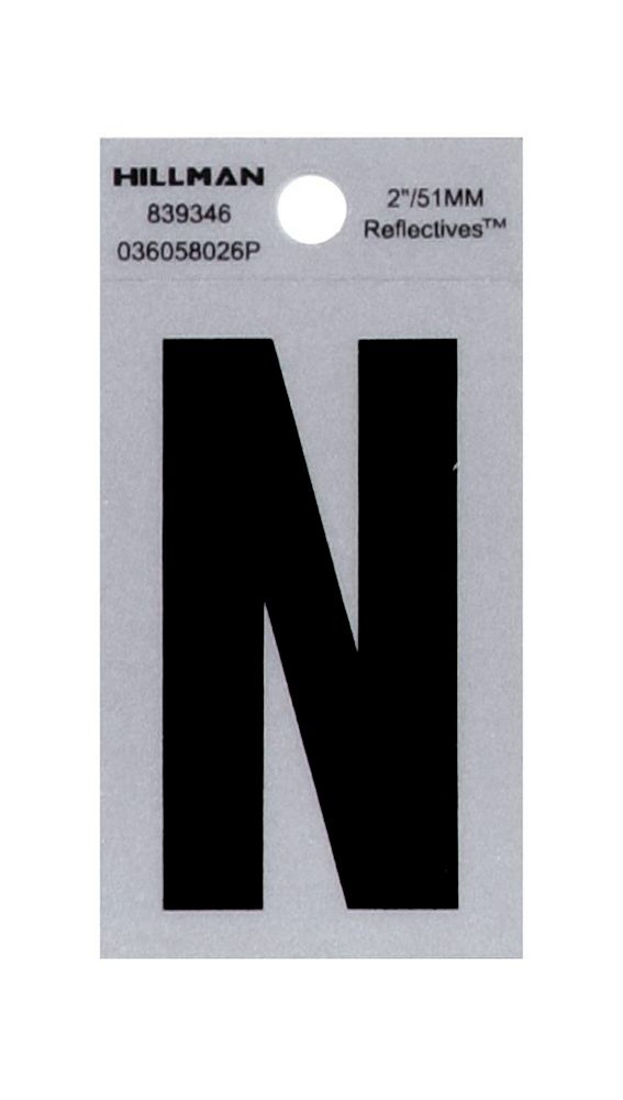 Letter N Reflective 2in