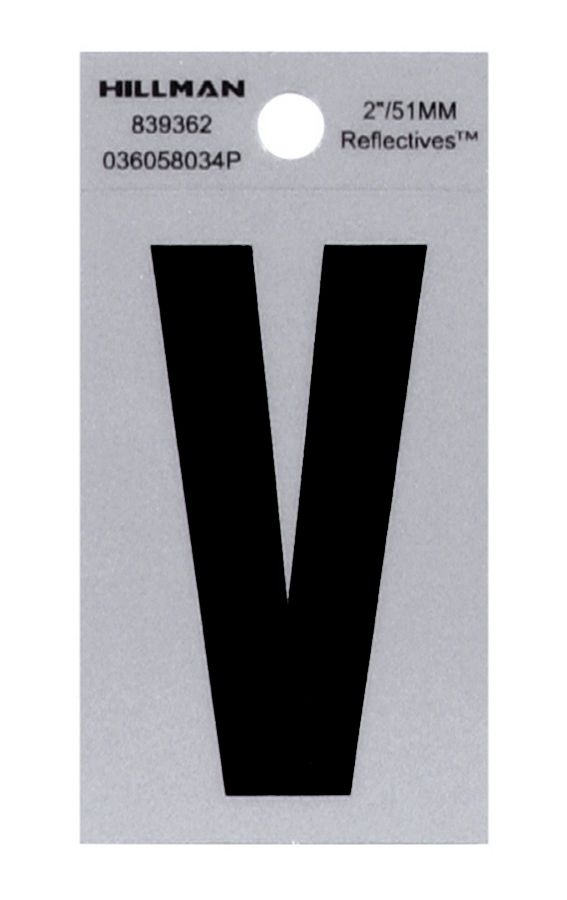 Letter V Reflective 2in