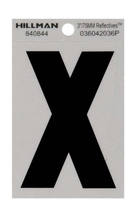 Letter X Reflective 2in