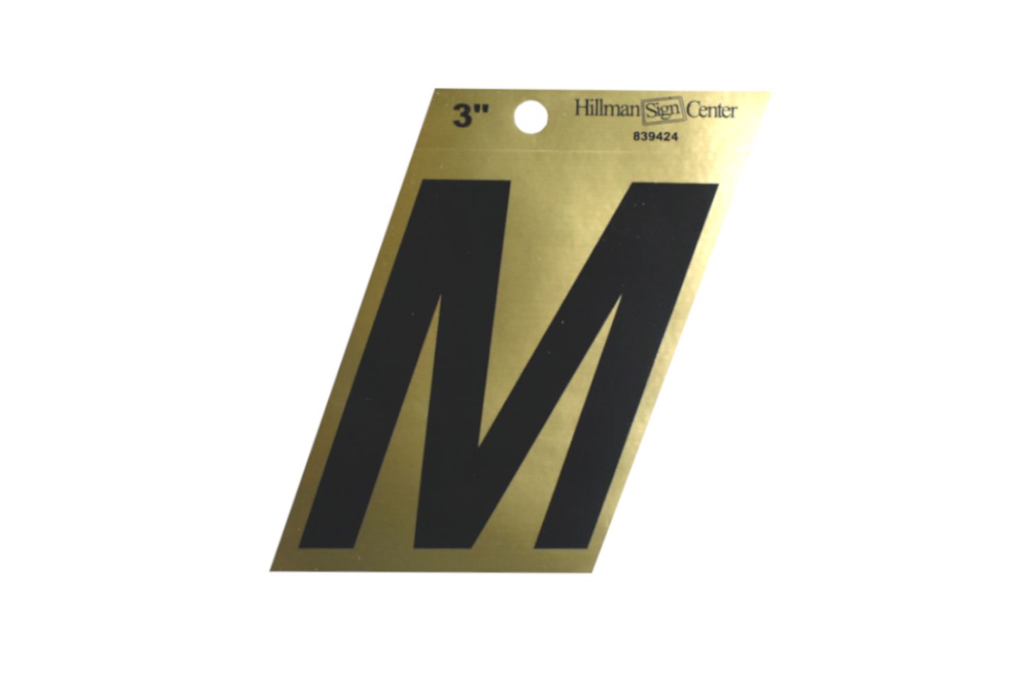 Letter Black/Gold M 3in