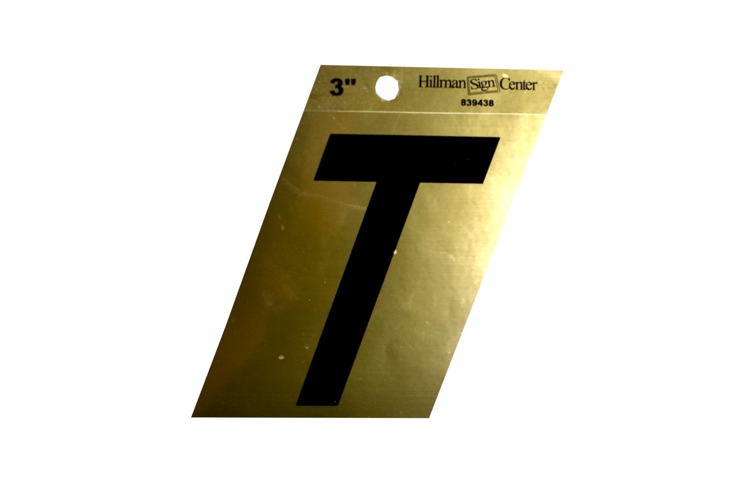 Letter Black/Gold T 3in