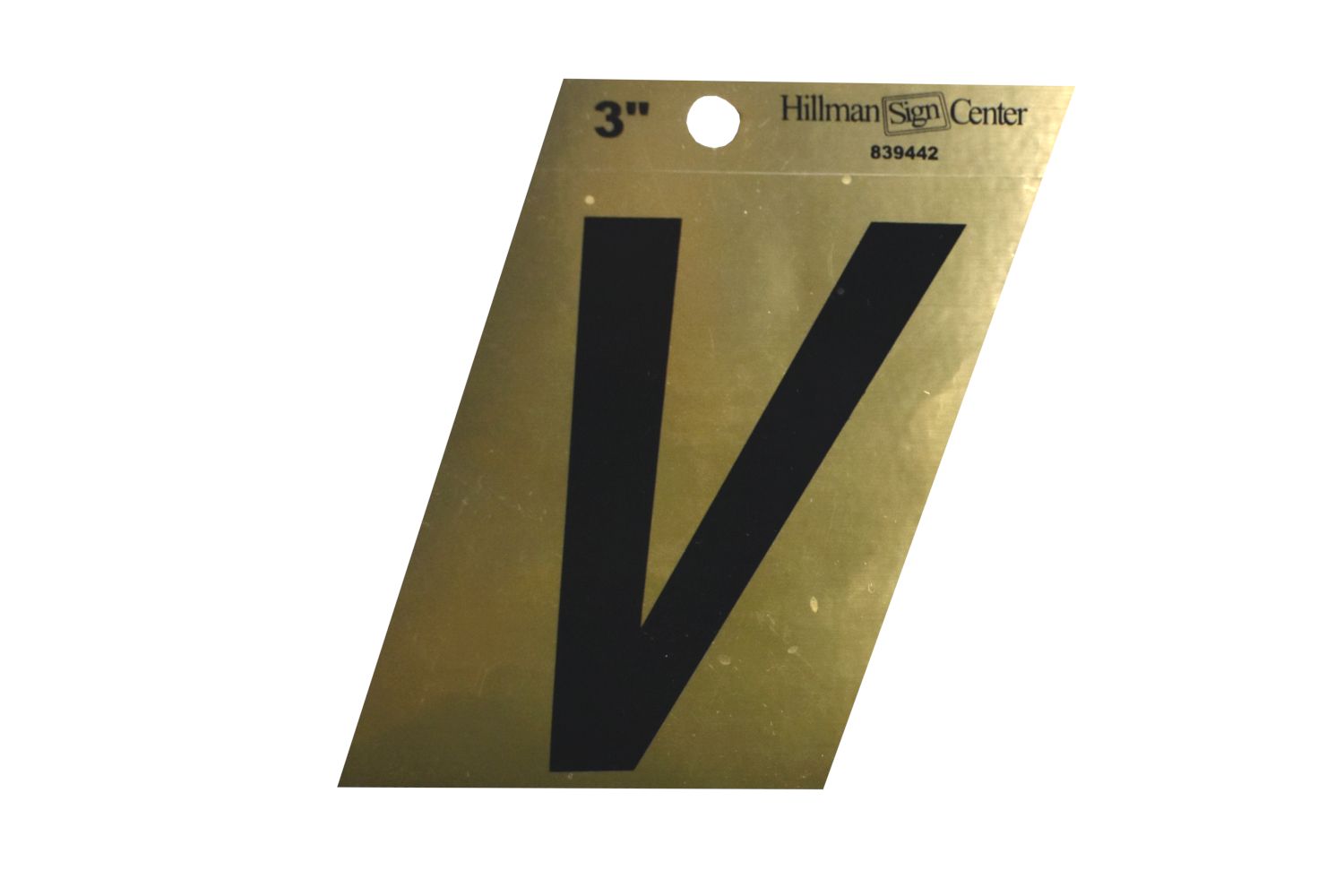 Letter Black/Gold V 3in