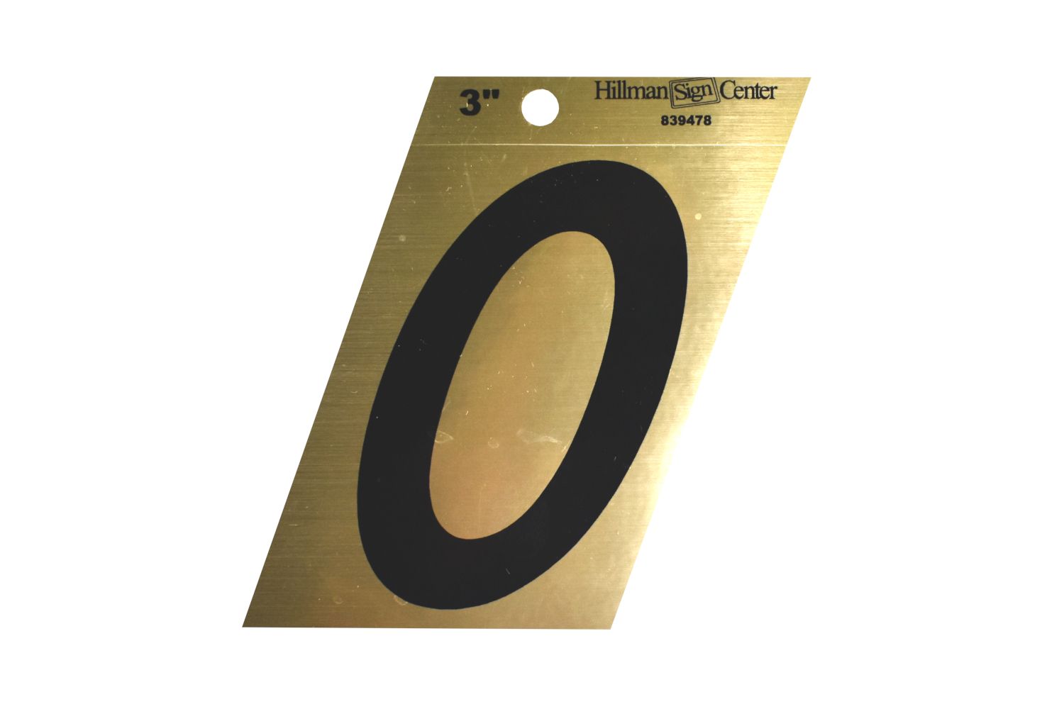 Number 0 Black/Gold 3in