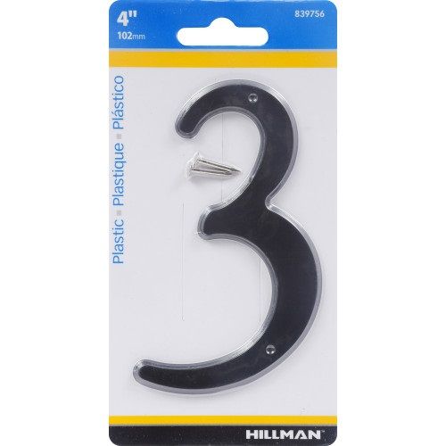 Number 3 Nail On Black 4in (5028592)