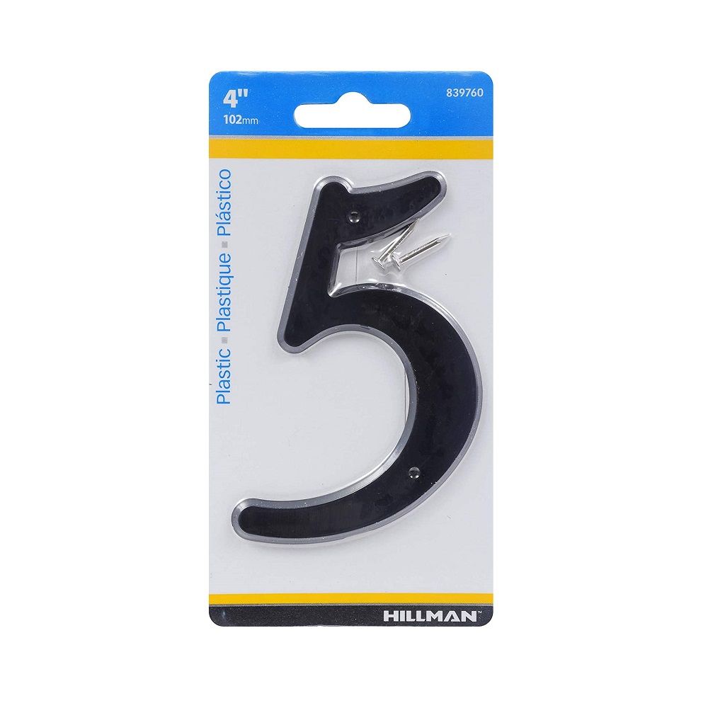 Number 5 Nail On Black 4in