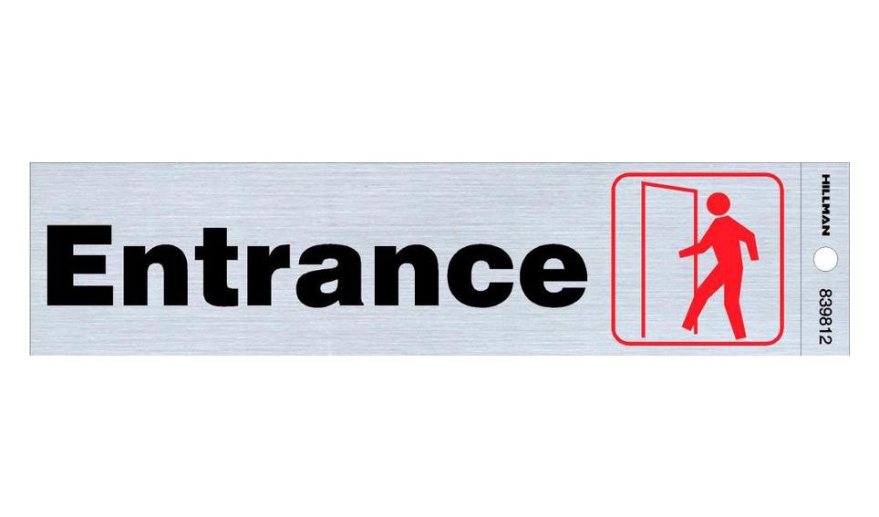 Sign Entrance 2in x 8in