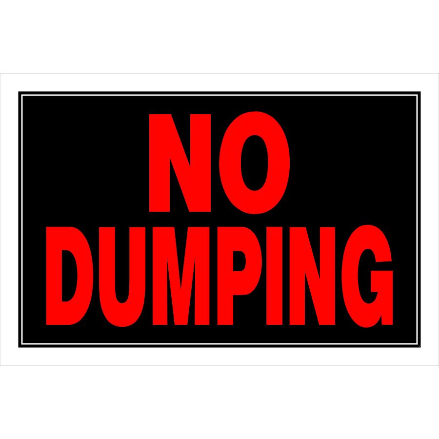 Sign No Dumping 8in x 12in