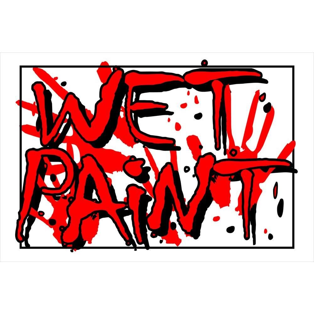 Sign Wet Paint 8in x 12in