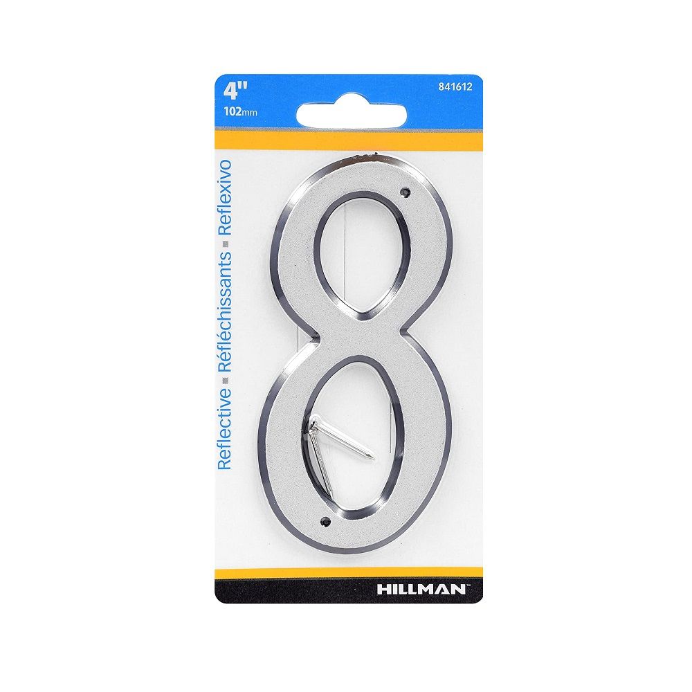 Number 8 Nail On Reflective 4in