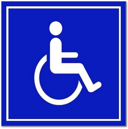 Sign Handicapped Symbol 5in x 7in