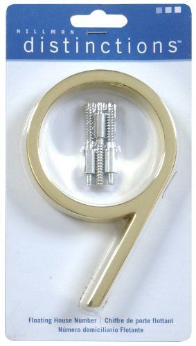 Number 9 House Brass 5in