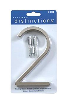 Number 2 House Brushed Nickel 5in