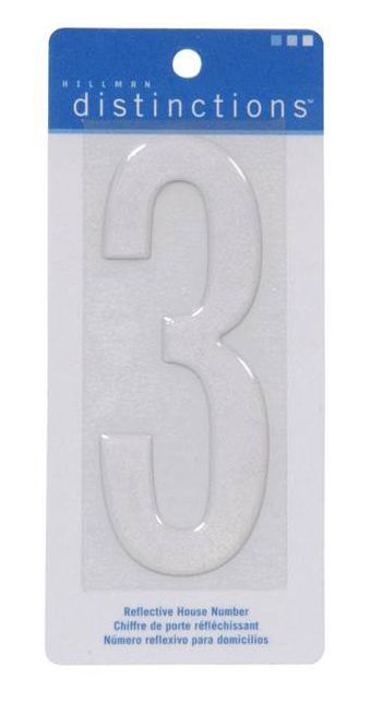 Number 3 House Reflective 4in