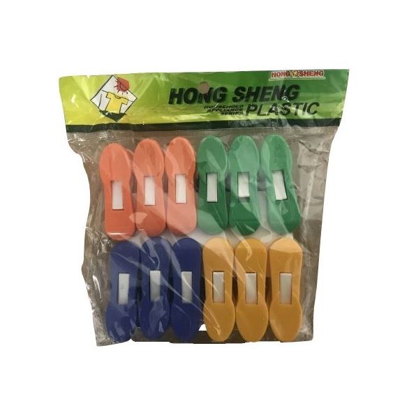 Clothes Pegs Jumbo Plastic 12pk