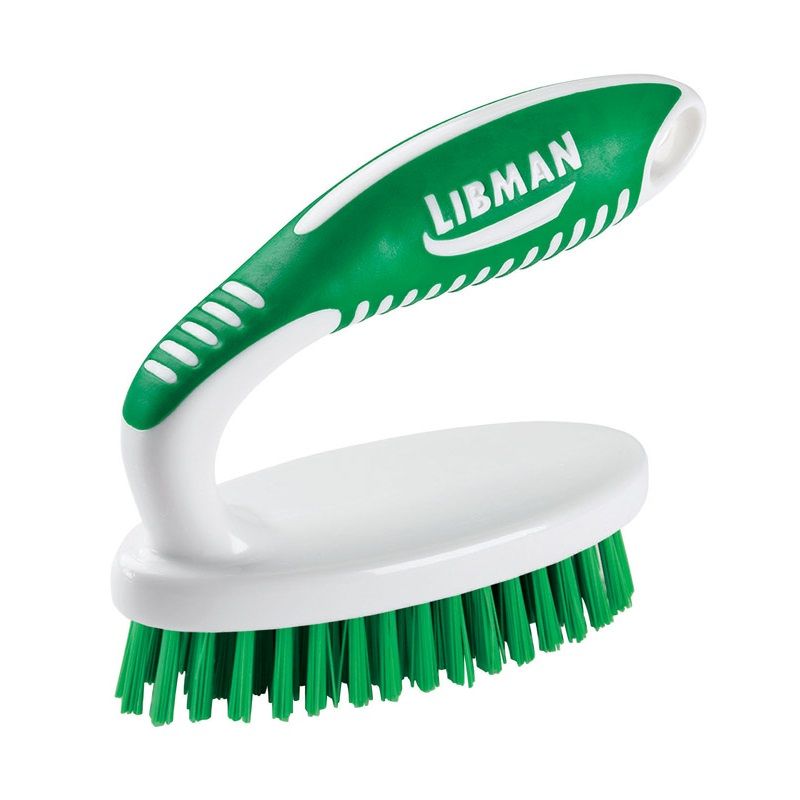 Libman Hard Bristle Scrub Brush with Rubber Handle 4.5 in. (1408970)