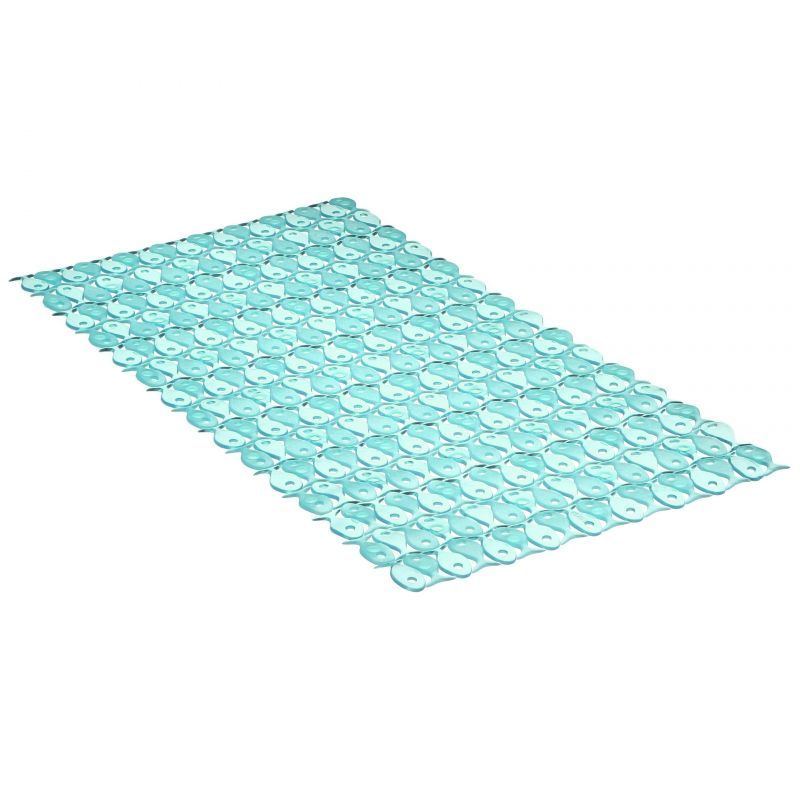 Tatay Non-Slip PVC Bath Mat 70cm x 36cm Turquoise (5510203)
