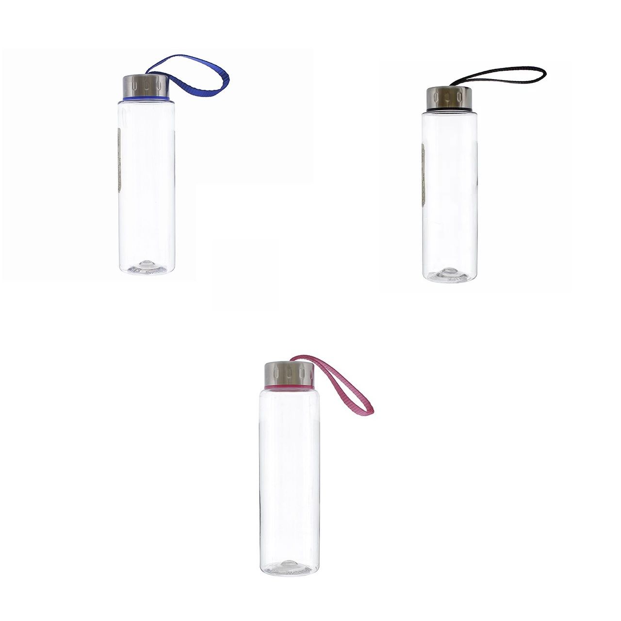 Easy Bottle Plastic with Stainless Steel Lid 450 ml Assorted (723-1522/23/24))